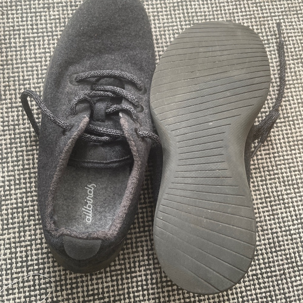 ALLBIRDS Men’s Natural Black Merino Wool Runners Everyday Athletic Sneakers